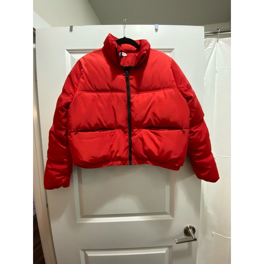 H&M Puffer Coat in Red